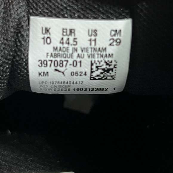 Puma Men’s Zip C Sneakers 11 Black NWT/ No Box - Picture 10 of 10